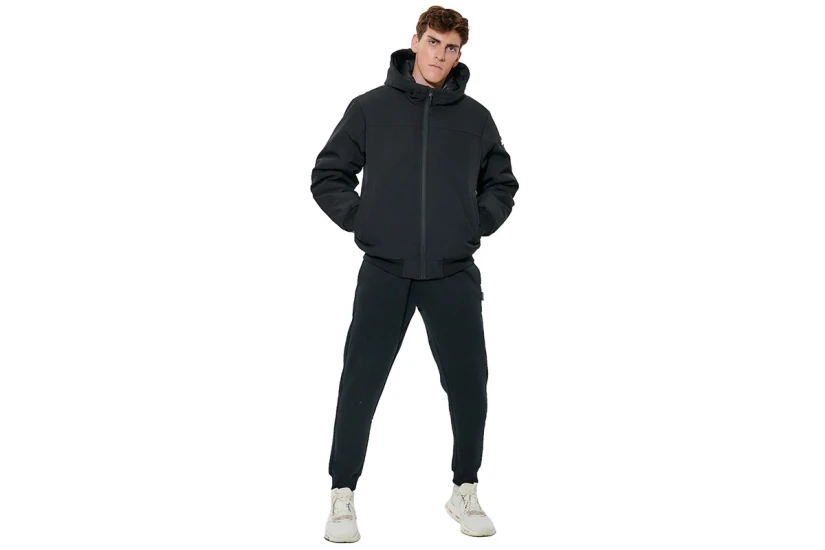Body Action Hooded Μπουφάν Bomber Ανδρικό (073623 BLACK-01)