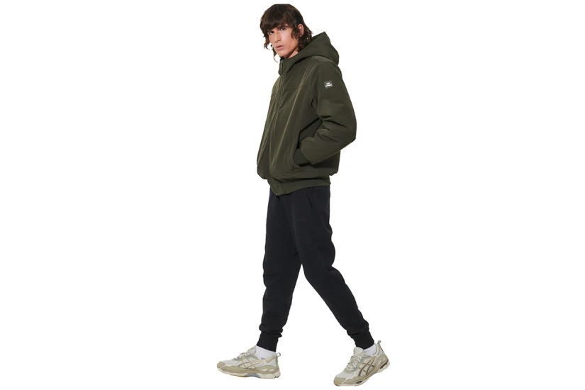 Body Action Hooded Μπουφάν Bomber Ανδρικό (073623 KHAKI GREEN-07E)