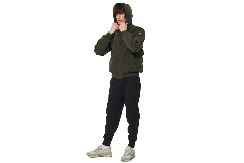 Body Action Hooded Μπουφάν Bomber Ανδρικό (073623 KHAKI GREEN-07E)