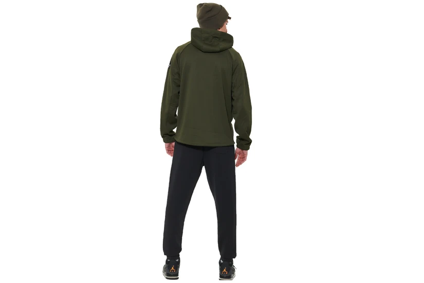 Body Action Softshell Ανδρικό Μπουφάν με Κουκούλα Χακί