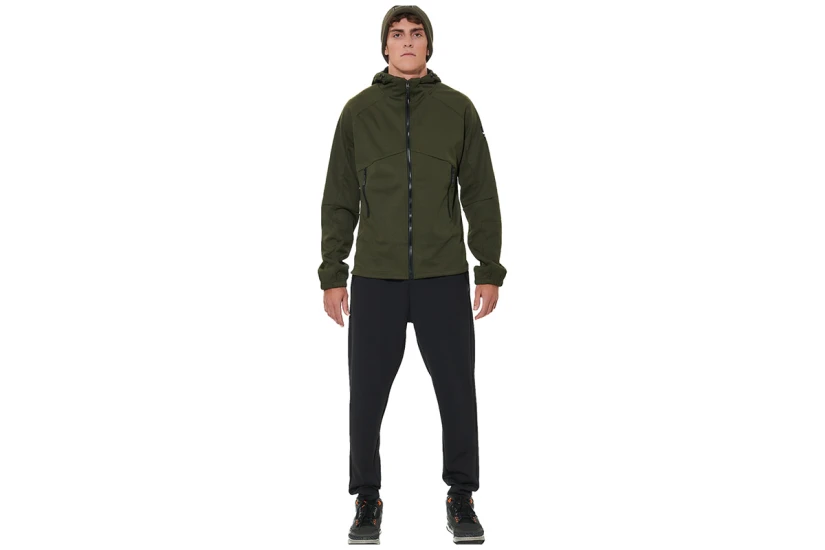 Body Action Softshell Ανδρικό Μπουφάν με Κουκούλα Χακί