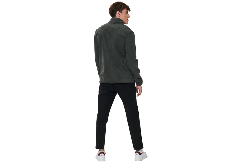 Body Action Polar Ζακέτα Fleece Ανδρική (073626 KHAKI GREEN-07E)