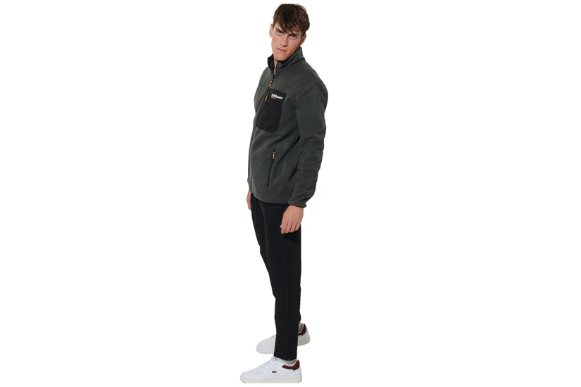 Body Action Polar Ζακέτα Fleece Ανδρική (073626 KHAKI GREEN-07E)