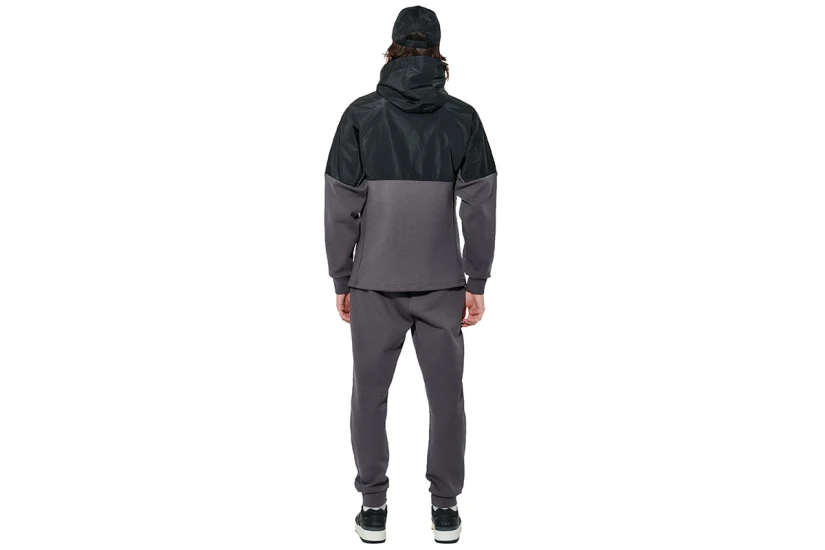 Body Action Two-Tone Scuba Ζακέτα Βαμβακερή Ανδρική (073627 BOULEVARD GREY-BLACK-03)