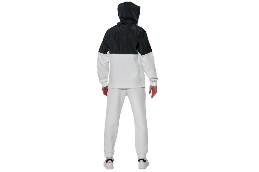 Body Action Two-Tone Scuba Ζακέτα Βαμβακερή Ανδρική (073627 WHITE OFF-BLACK-05A)