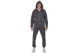 Body Action Through Fleece Ανδρική Βαμβακερή Ζακέτα με Κουκούλα Γκρι Σκούρο
