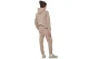 Body Action Through Fleece Ανδρική Βαμβακερή Ζακέτα με Κουκούλα Μπεζ
