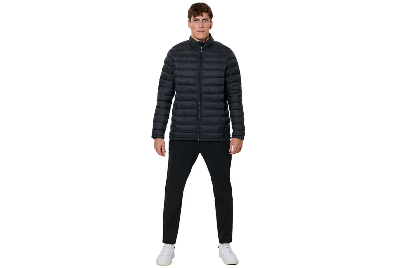 Body Action Packable Quilted Μπουφάν Puffer Ανδρικό (073634 BLACK-01)