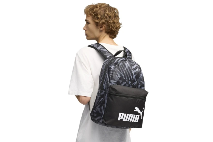 Puma Phase AOP Backpack Καφέ, Μαύρο, Χρυσό 22L