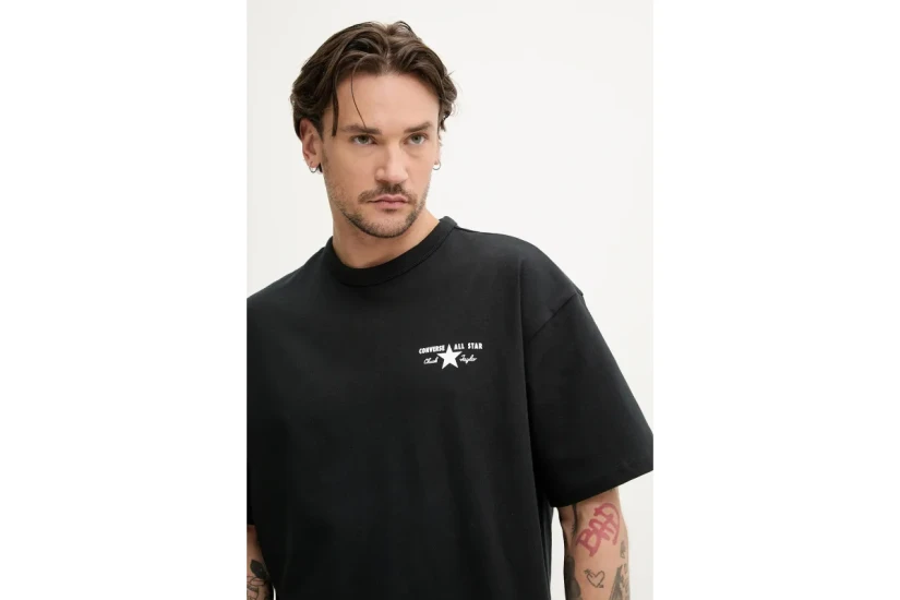 Converse All Star Licence Plate Ανδρικό κοντομάνικο T-Shirt Μαύρο
