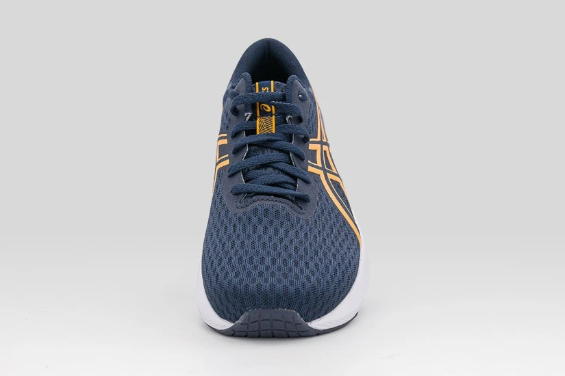 ASICS Patriot 14 Ανδρικά Αθλητικά Παπούτσια για Τρέξιμο Μπλε Σκούρο, Κίτρινα, Λευκά