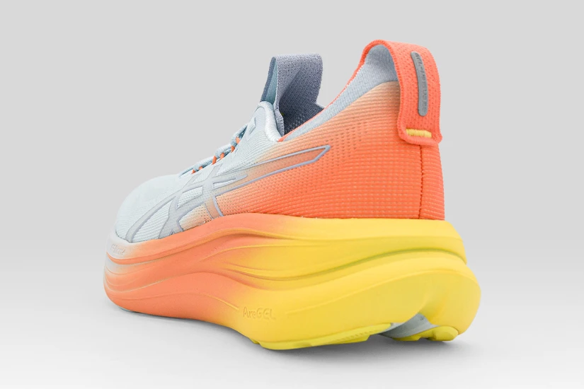 ASICS Gel-Nimbus 28 Sunny Sizzle Ανδρικά Αθλητικά Παπούτσια για Τρέξιμο Γκρι, Πορτοκαλί, Κίτρινα