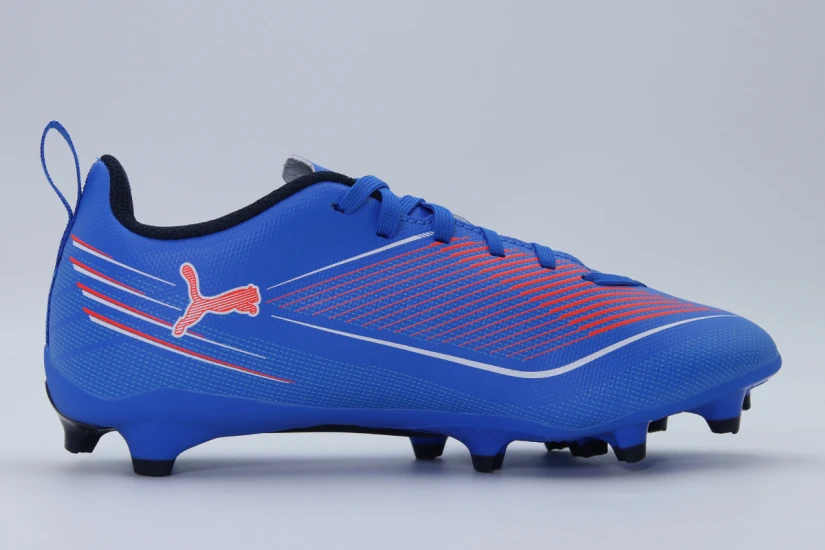 Puma Ultra 6 Play Fg/Ag Παιδικά Ποδοσφαιρικά Παπούτσια με Τάπες Μπλε, Κόκκινα, Λευκά