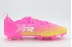Puma Future 9 Match Play FG/AG Παιδικά Ποδοσφαιρικά Παπούτσια με Τάπες Φούξια, Κίτρινα, Λευκά