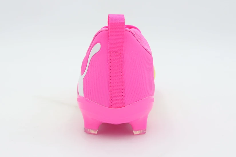Puma Future 9 Match Play FG/AG Παιδικά Ποδοσφαιρικά Παπούτσια με Τάπες Φούξια, Κίτρινα, Λευκά