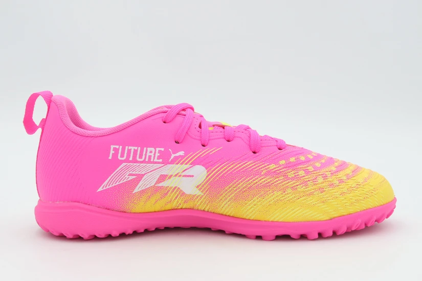 Puma Future 9 Play TT Ποδοσφαιρικά Παπούτσια με Σχάρα Φούξια, Κίτρινα, Λευκά