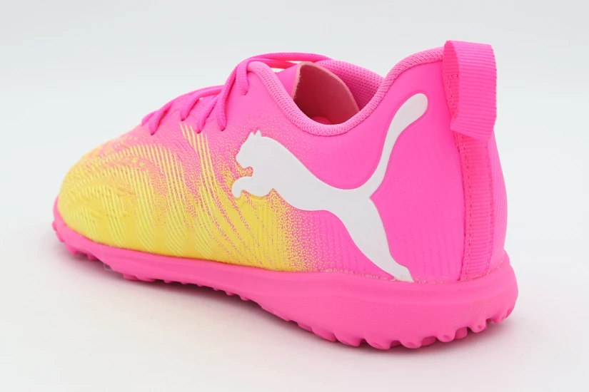 Puma Future 9 Play TT Ποδοσφαιρικά Παπούτσια με Σχάρα Φούξια, Κίτρινα, Λευκά
