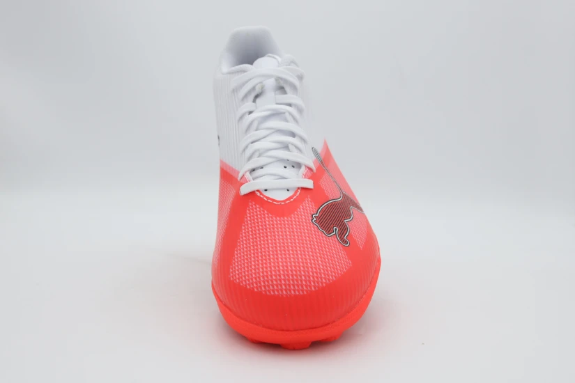 Puma Ultra 7 Play TT Ανδρικά Ποδοσφαιρικά Παπούτσια για Σχάρα Λευκά, Κοραλλί
