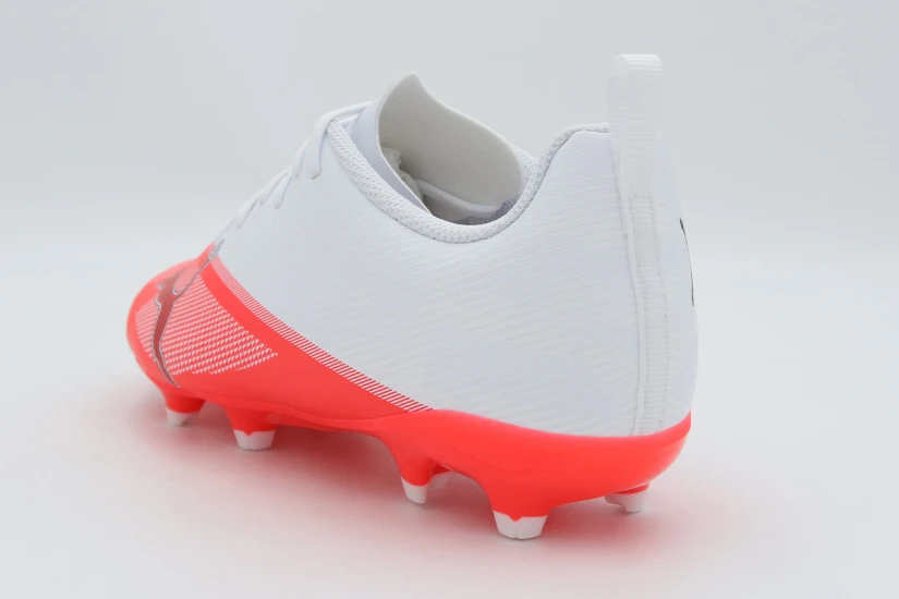 Puma Ultra 7 Play FG/AG Παιδικά Ποδοσφαιρικά Παπούτσια με Τάπες Λευκά, Κοραλλί