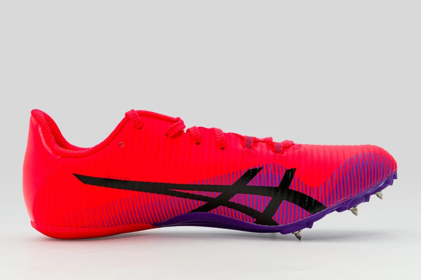 Asics Hypersprint 8 Spikes Παπούτσια για Στίβο Κόκκινο, Μωβ, Μαύρο