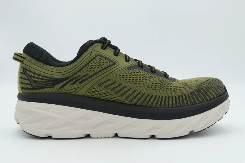 Hoka One One Bondi 7 Ανδρικά Αθλητικά Παπούτσια για Τρέξιμο Χακί, Μαύρα, Εκρού