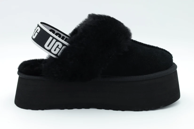 Ugg Funkette Γυναικεία Slippers Μαύρα