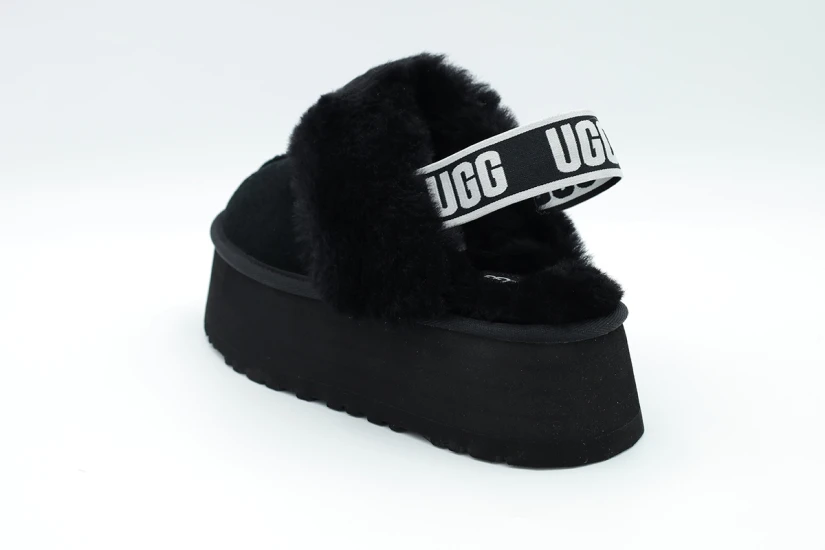 Ugg Funkette Γυναικεία Slippers Μαύρα