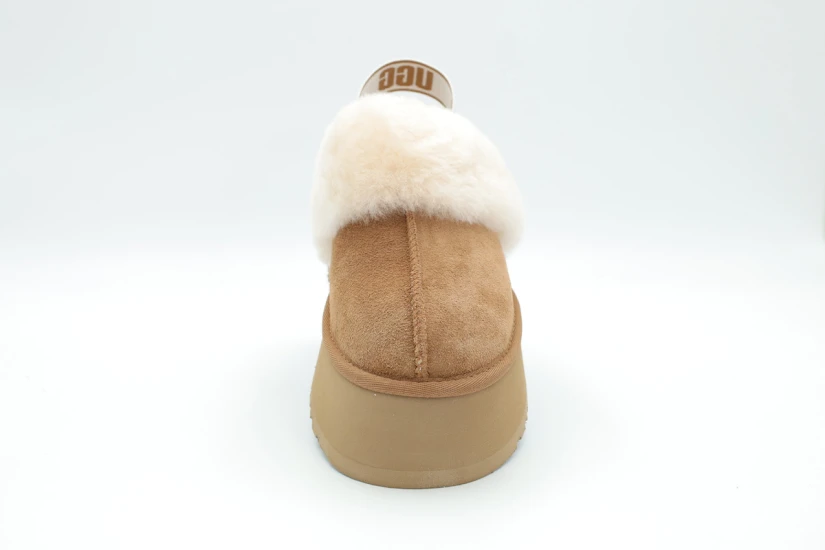 Ugg Funkette Γυναικεία Slippers Καφέ, Λευκά