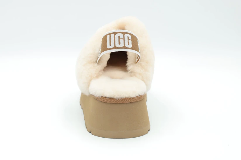 Ugg Funkette Γυναικεία Slippers Καφέ, Λευκά