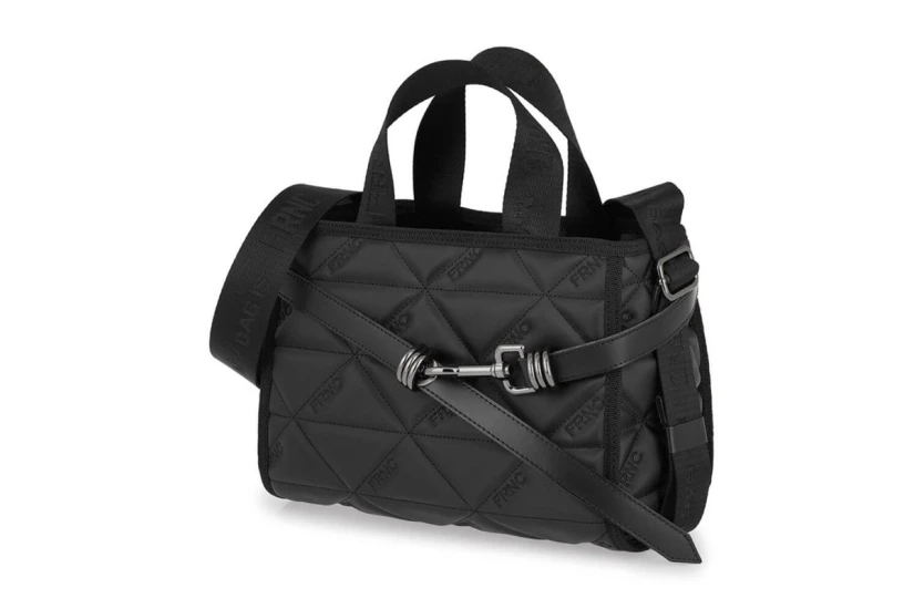 Frnc Signature Tote Water-Repellent Satin Τσάντα Ώμου-Χειρός (1119 BLK)