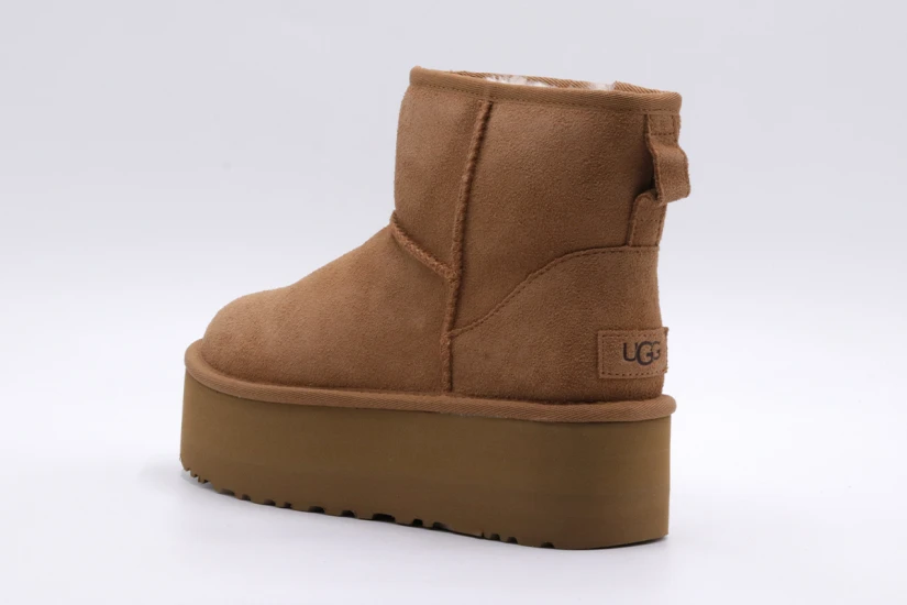 Ugg Classic Mini Platform Γυναικεία Μποτάκια Καφέ
