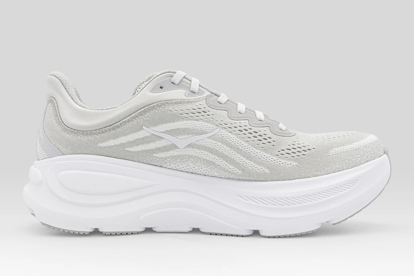 Hoka Bondi 9 Ανδρικά Αθλητικά Παπούτσια για Τρέξιμο Γκρι, Λευκά