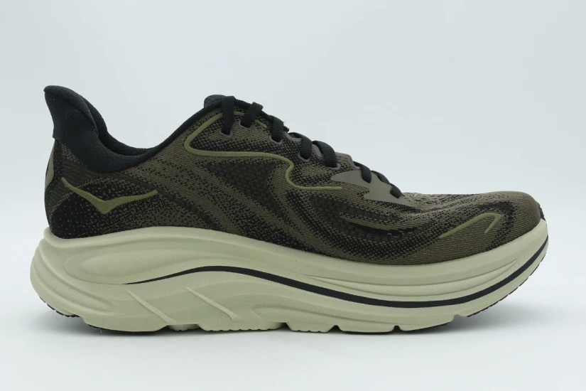 Hoka One One Clifton 10 Ανδρικά Αθλητικά Παπούτσια για Τρέξιμο Χακί, Μαύρα