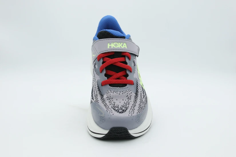 Hoka One One Clifton 10 Παιδικά Αθλητικά Παπούτσια για Τρέξιμο Γκρι, Μπλε, Κίτρινο Φλούο, Λευκό