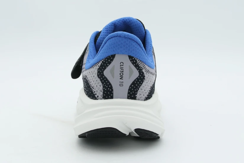 Hoka One One Clifton 10 Παιδικά Αθλητικά Παπούτσια για Τρέξιμο Γκρι, Μπλε, Κίτρινο Φλούο, Λευκό