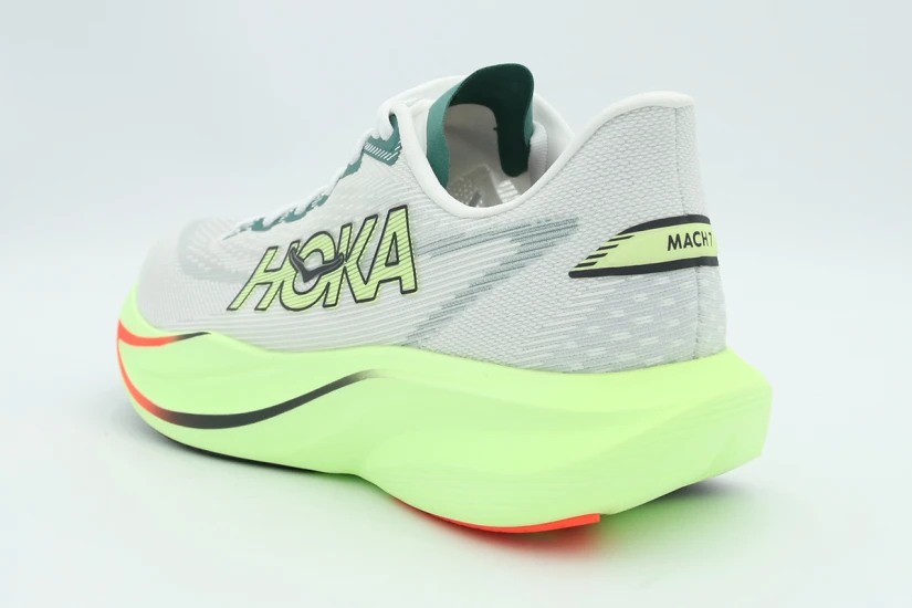 Hoka One One Mach 7 Ανδρικά Αθλητικά Παπούτσια για Τρέξιμο Γκρι Ανοιχτό, Πράσινα, Πορτοκαλί