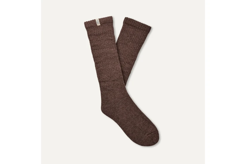 Ugg Tyla Slouchy Crew II Γυναικείες Ψηλές Κάλτσες Καφέ 1 Ζευγάρι
