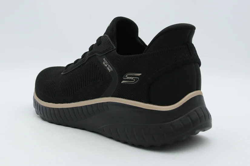 Skechers Bobs Sport Squad Chaos - Current Muse Γυναικεία Sneakers Μαύρα, Χρυσά