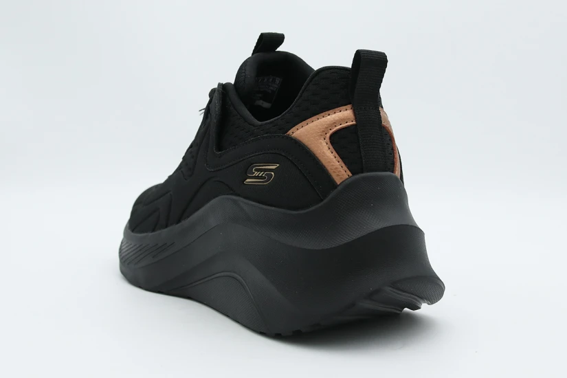 Skechers Bobs Sport Chaos Hi Γυναικεία Sneakers Μαύρα, Μπρονζέ