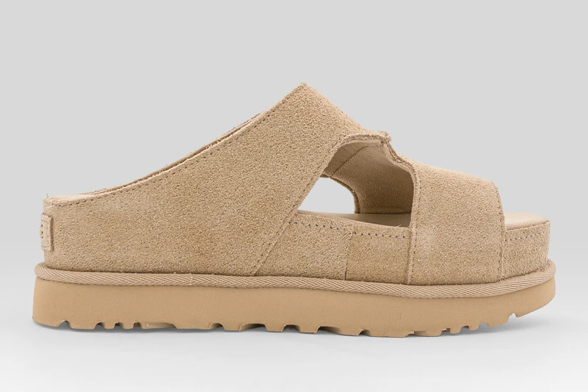Ugg Goldenstar Hi Cutout Slide Γυναικεία Σανδάλια Μπεζ