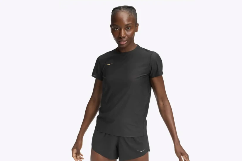 Hoka One One Airolite 2.0 Γυναικείο Κοντομάνικο T-Shirt Μαύρο