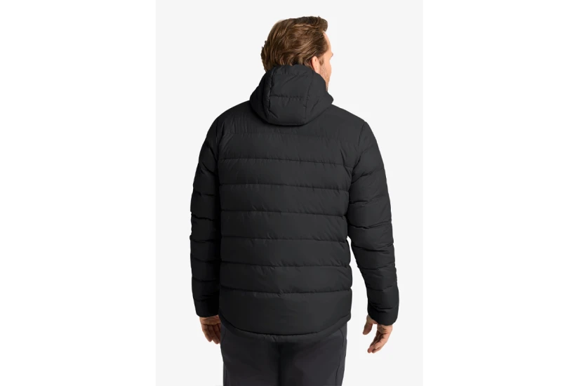 Jack Wolfskin Ather Down Ανδρικό Μπουφάν Puffer με Κουκούλα Μαύρο