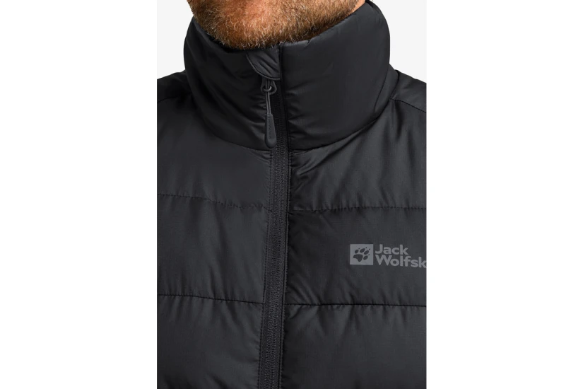 Jack Wolfskin Ather Down Vest Ανδρικό Αμάνικο Μπουφάν Μαύρο
