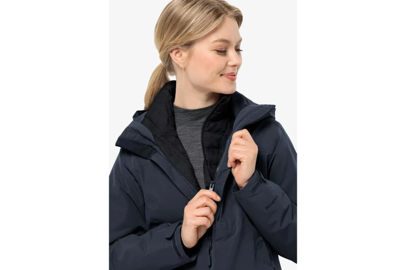 Jack Wolfskin Pilvi Down Γυναικείο Μπουφάν Puffer Μαύρο