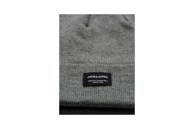 Jack And Jones Jacdna Beanie Σκουφάκι Χειμερινό (12092815 GREY MELANGE)