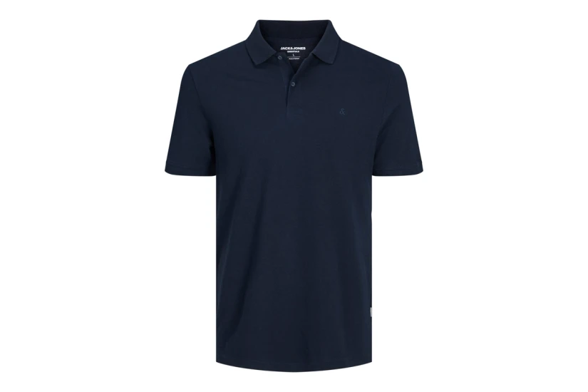 Jack & Jones Jjebasic Ανδρική Κοντομάνικη Μπλούζα Polo Μπλε Σκούρο