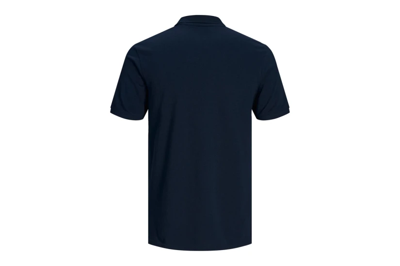 Jack & Jones Jjebasic Ανδρική Κοντομάνικη Μπλούζα Polo Μπλε Σκούρο
