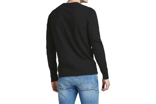 Jack And Jones Plain Knitted Μπλούζα Πλεκτή Ανδρική (12137190 BLACK)