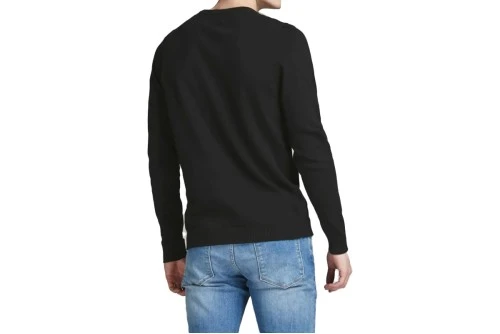 Jack And Jones Plain Knitted Μπλούζα Πλεκτή Ανδρική (12137190 BLACK)
