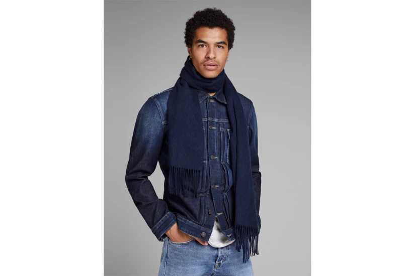 Jack And Jones Jactoronto Woven Κασκόλ (12146197 NAVY BLAZER)